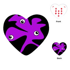 Purple amoeba Playing Cards (Heart) 