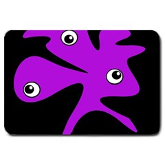 Purple amoeba Large Doormat 