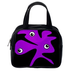 Purple amoeba Classic Handbags (One Side)