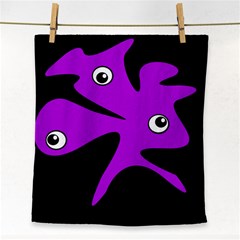 Purple amoeba Face Towel