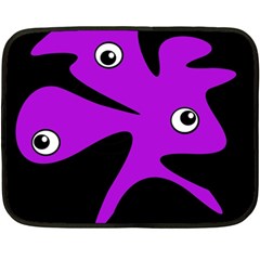 Purple amoeba Double Sided Fleece Blanket (Mini) 