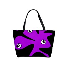 Purple amoeba Shoulder Handbags