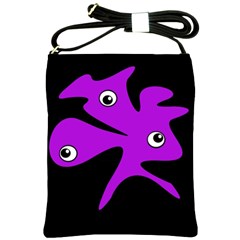 Purple amoeba Shoulder Sling Bags