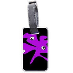 Purple amoeba Luggage Tags (One Side) 