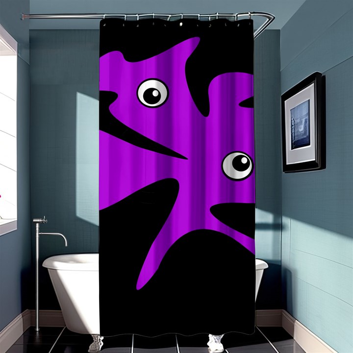 Purple amoeba Shower Curtain 36  x 72  (Stall) 