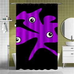 Purple amoeba Shower Curtain 48  x 72  (Small) 