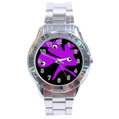 Purple amoeba Stainless Steel Analogue Watch