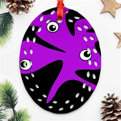 Purple amoeba Ornament (Oval Filigree) 