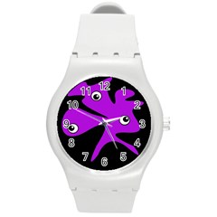 Purple amoeba Round Plastic Sport Watch (M)