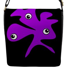 Purple amoeba Flap Messenger Bag (S)