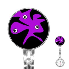 Purple amoeba Stainless Steel Nurses Watch