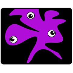 Purple amoeba Double Sided Fleece Blanket (Medium) 