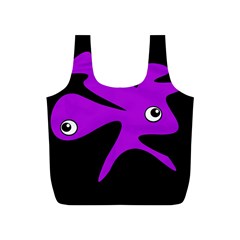 Purple amoeba Full Print Recycle Bags (S) 