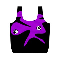 Purple amoeba Full Print Recycle Bags (M) 