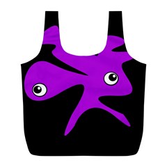 Purple amoeba Full Print Recycle Bags (L) 