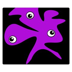 Purple amoeba Double Sided Flano Blanket (Small) 