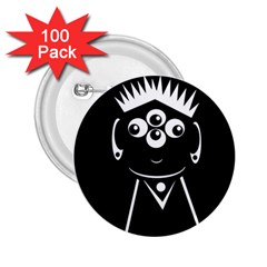 Black And White Voodoo Man 2 25  Buttons (100 Pack)  by Valentinaart