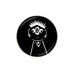 Black And White Voodoo Man Hat Clip Ball Marker (10 Pack) by Valentinaart