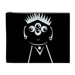 Black And White Voodoo Man Cosmetic Bag (xl) by Valentinaart