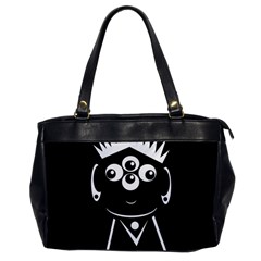 Black And White Voodoo Man Office Handbags by Valentinaart