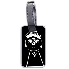 Black And White Voodoo Man Luggage Tags (two Sides) by Valentinaart