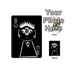 Black And White Voodoo Man Playing Cards 54 (mini)  by Valentinaart