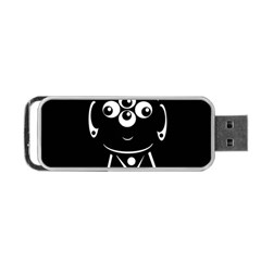 Black And White Voodoo Man Portable Usb Flash (one Side)