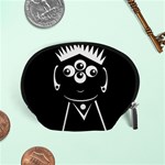 Black and white voodoo man Accessory Pouches (Small)  Front