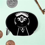 Black and white voodoo man Accessory Pouches (Small)  Back