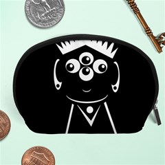 Black And White Voodoo Man Accessory Pouches (large)  by Valentinaart