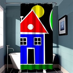 Kids Drawing Shower Curtain 36  X 72  (stall)  by Valentinaart