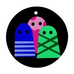 Three Monsters Ornament (round)  by Valentinaart