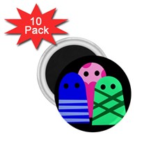 Three Monsters 1 75  Magnets (10 Pack)  by Valentinaart