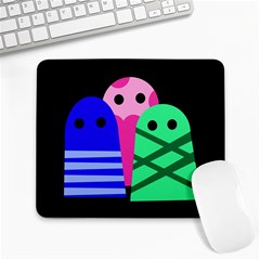 Three Monsters Large Mousepads by Valentinaart