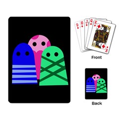 Three Monsters Playing Card by Valentinaart