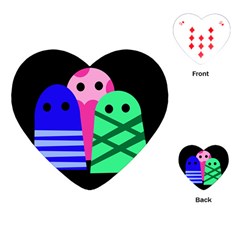 Three Monsters Playing Cards (heart) 