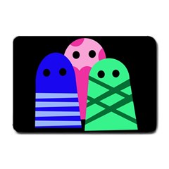 Three Monsters Small Doormat  by Valentinaart