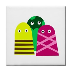 Three Mosters Tile Coasters by Valentinaart