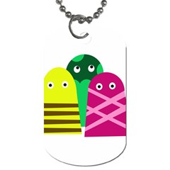 Three Mosters Dog Tag (two Sides) by Valentinaart