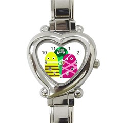 Three Mosters Heart Italian Charm Watch by Valentinaart