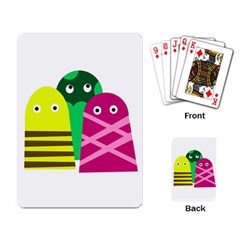 Three Mosters Playing Card by Valentinaart