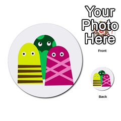 Three Mosters Multi-purpose Cards (round)  by Valentinaart