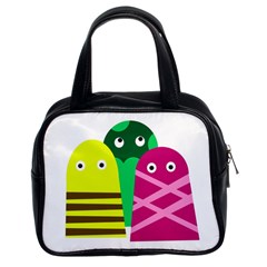 Three Mosters Classic Handbags (2 Sides) by Valentinaart