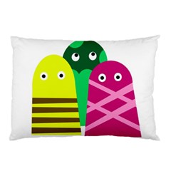 Three Mosters Pillow Case by Valentinaart