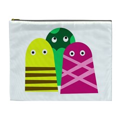 Three Mosters Cosmetic Bag (xl) by Valentinaart