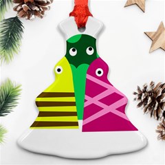 Three Mosters Ornament (christmas Tree)