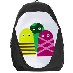 Three Mosters Backpack Bag by Valentinaart