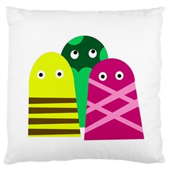 Three Mosters Large Flano Cushion Case (two Sides) by Valentinaart