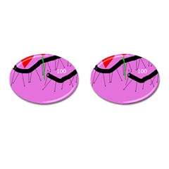 Centipedes Cufflinks (oval) by Valentinaart