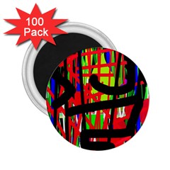 Colorful Abstraction 2 25  Magnets (100 Pack)  by Valentinaart